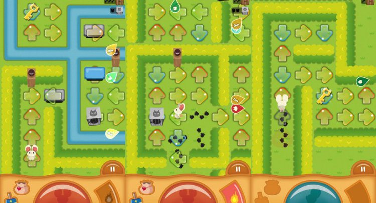 みちびきパズル〜にげネズミといじわるネコ〜