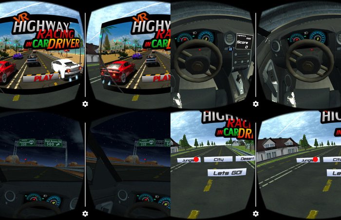 カードライバーでVRハイウェイ・レーシング