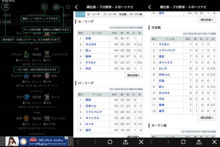 スポナビ プロ野球速報
