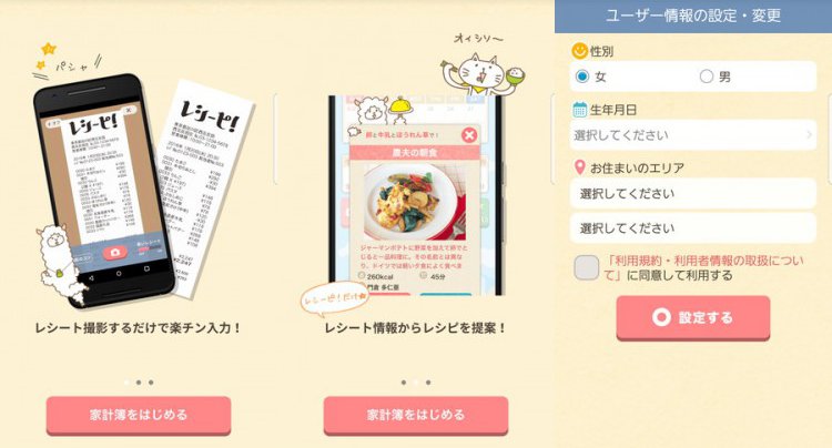 家計簿レシーピ!